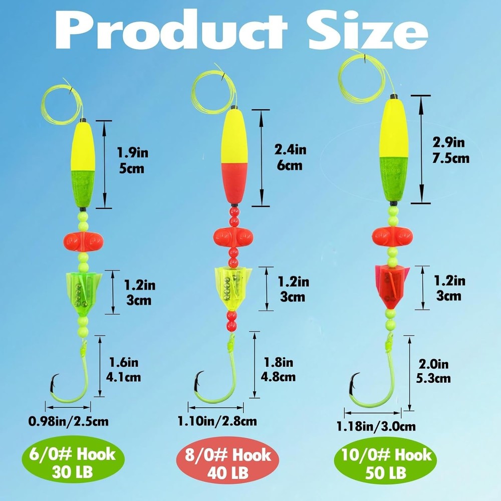 Catfish Float Rigs Complete Kit - Attract more Fish with Leading Circle Hooks