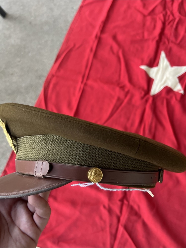 WW2 US Army Brigadier General Flag / OD Visor Hat (BB455