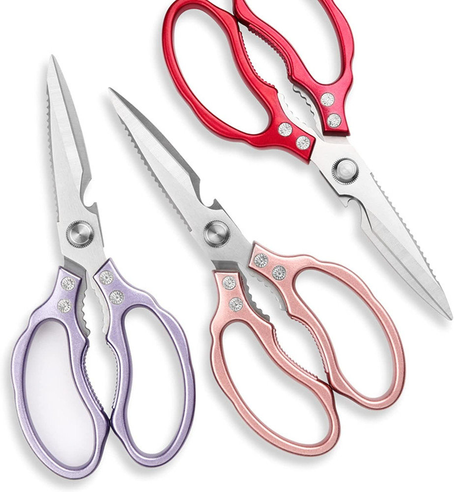 Heavy Duty Sharp Kitchen Scissors, Dishwasher Safe, Cooking Shears for Meat, Chi
