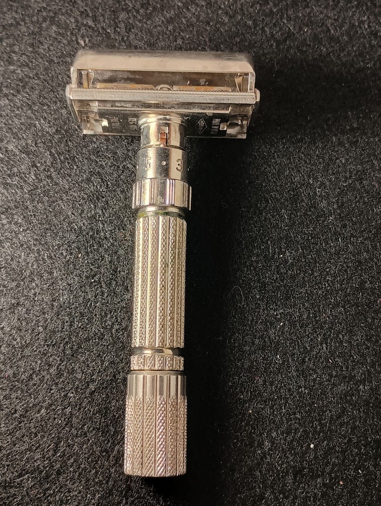 Vintage Gillette E1 Fatboy Adjustable Safety Razor