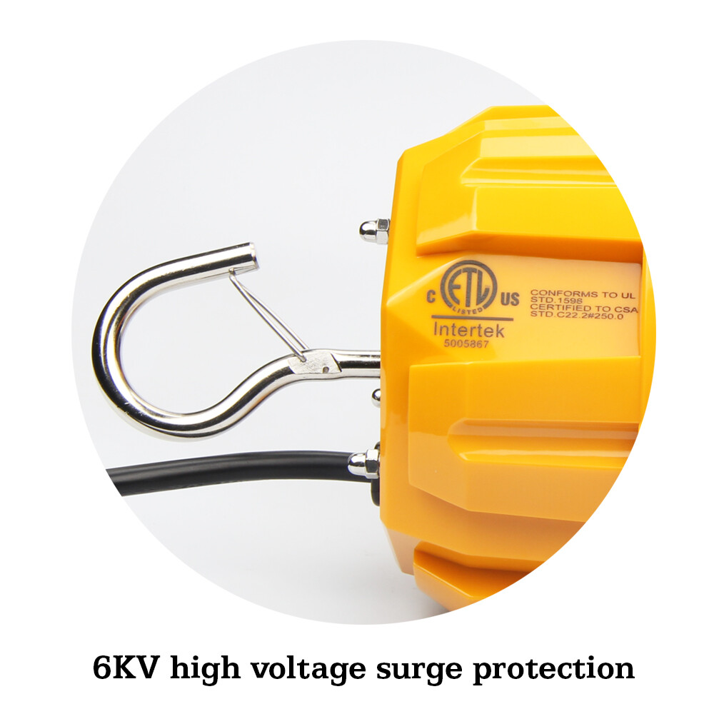 80W LED Temporary Work Light Portable Hanging Fixture Outdoor Construction Light