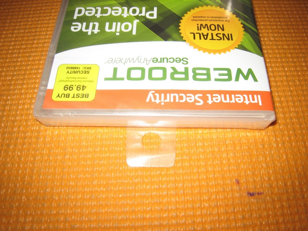 WEBROOT SECURE ANYWHERE INTERNET SECURITY (3 DEVICES) FACTORY SEALED - NEW