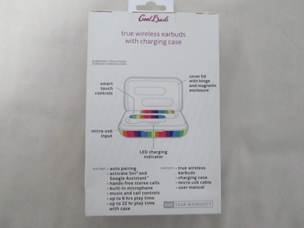 Cool Buds Wireless earbuds w/charging case & splashproof speaker