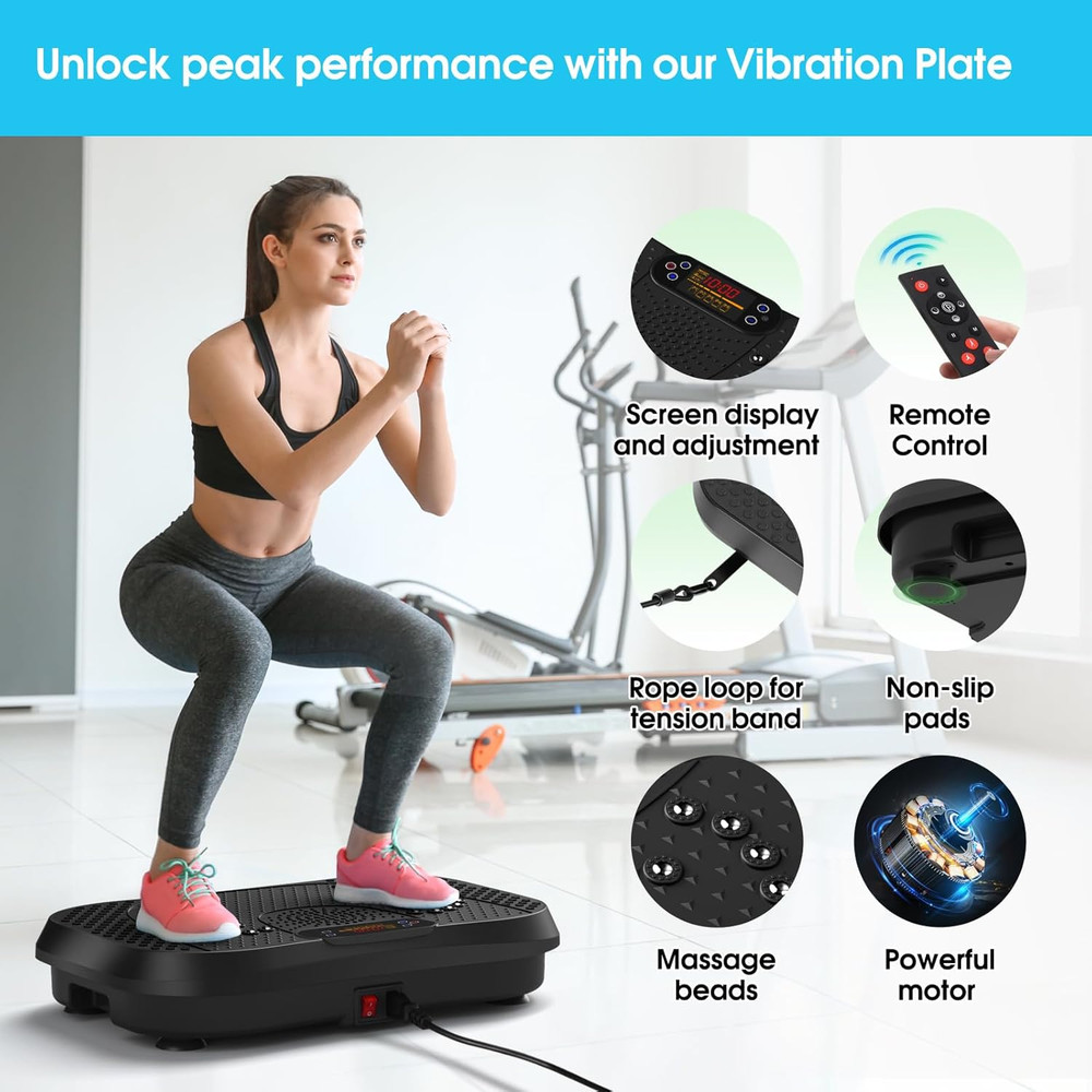 Vibration Plate Exercise Machine for Lymphatic Drainage,Power Vibrate Stand Shak