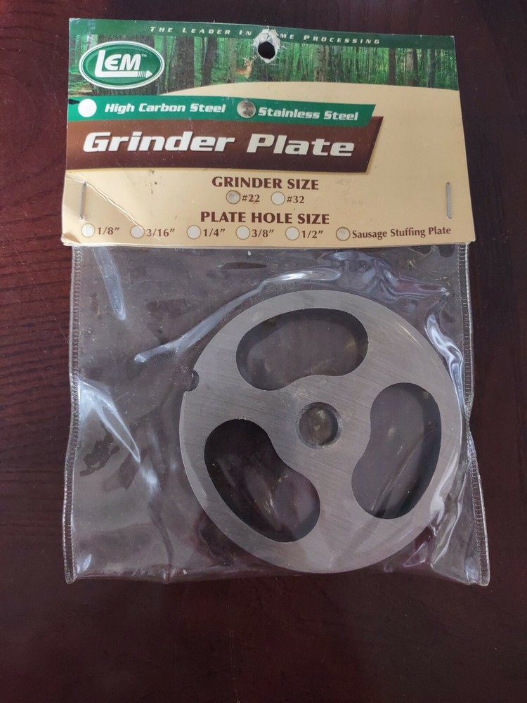 LEM Grinder Plate #22 Sausage Stuffing Plate