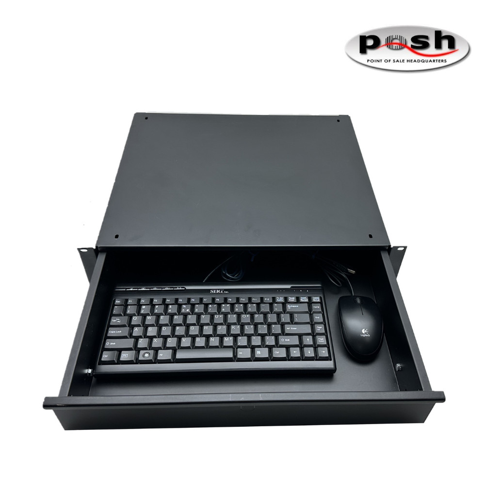 1U USB Rackmount Keyboard Drawer with Mouse