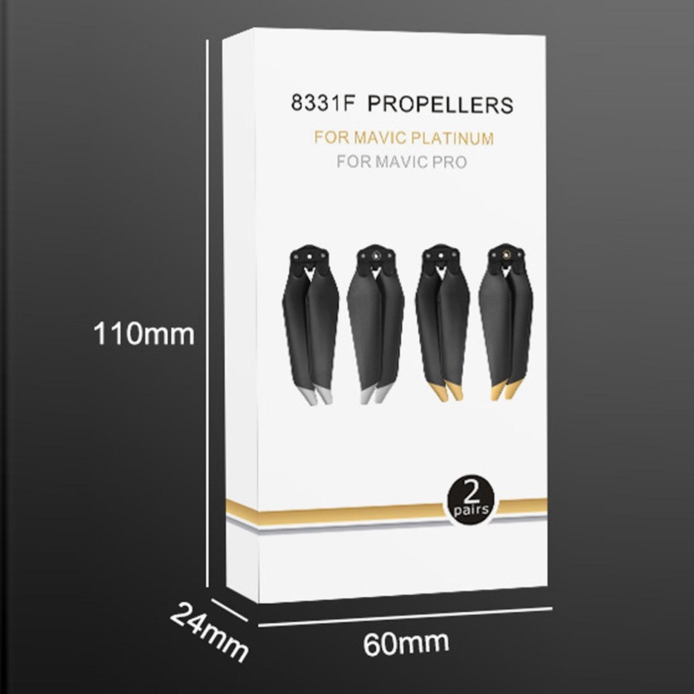 2Pair Low-Noise Quick-Release 8331F Propellers Props For DJI Mavic PRO Platinum