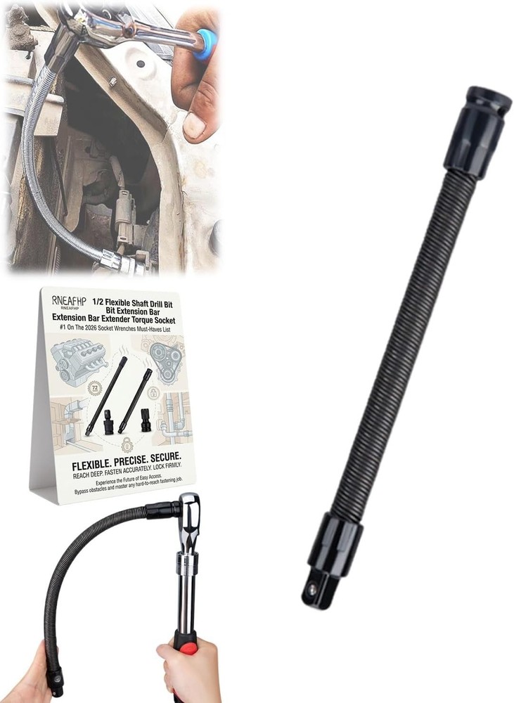 Flexible Shaft Drill Bit Extension Bar Extender Torque Socket Bendable