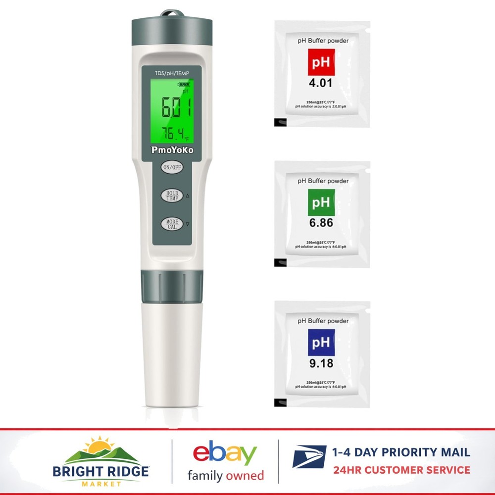 Multi-Functional Water Tester with Auto-Activated Backlight for Ease of Use
