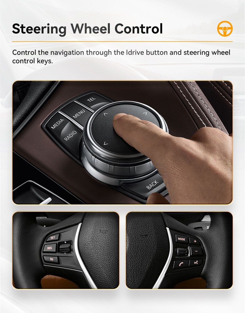 10.25" For BMW CCC 5 Series E60 E61 Wireless CarPlay Car Touch Screen Android 13