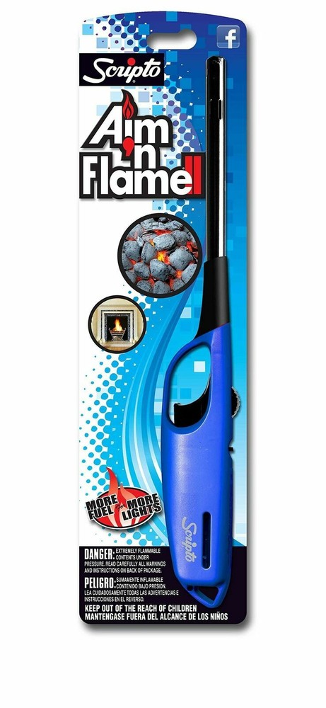 Scripto Multi Purpose Aim'n Flame II Lighter, Random Color pack of 3