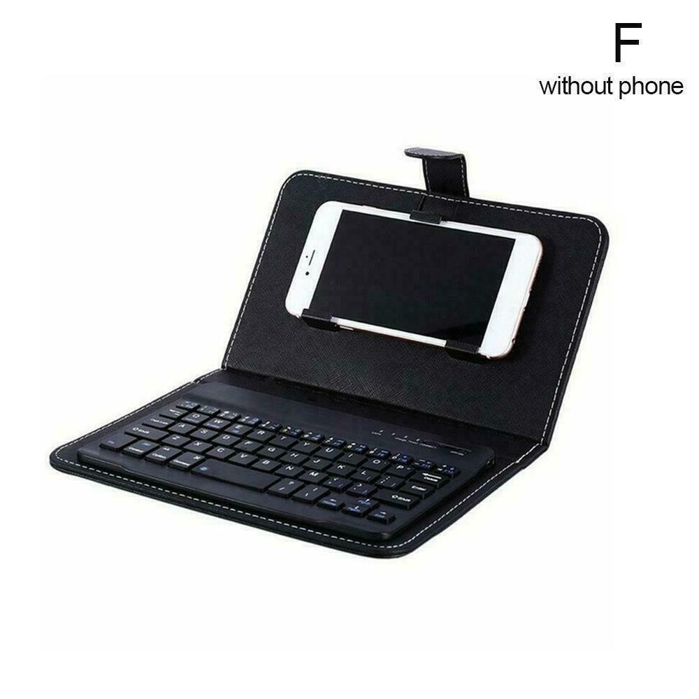 Wireless Bluetooth Keyboard Case Stand Cover For iPhone/Android Phone Leather US
