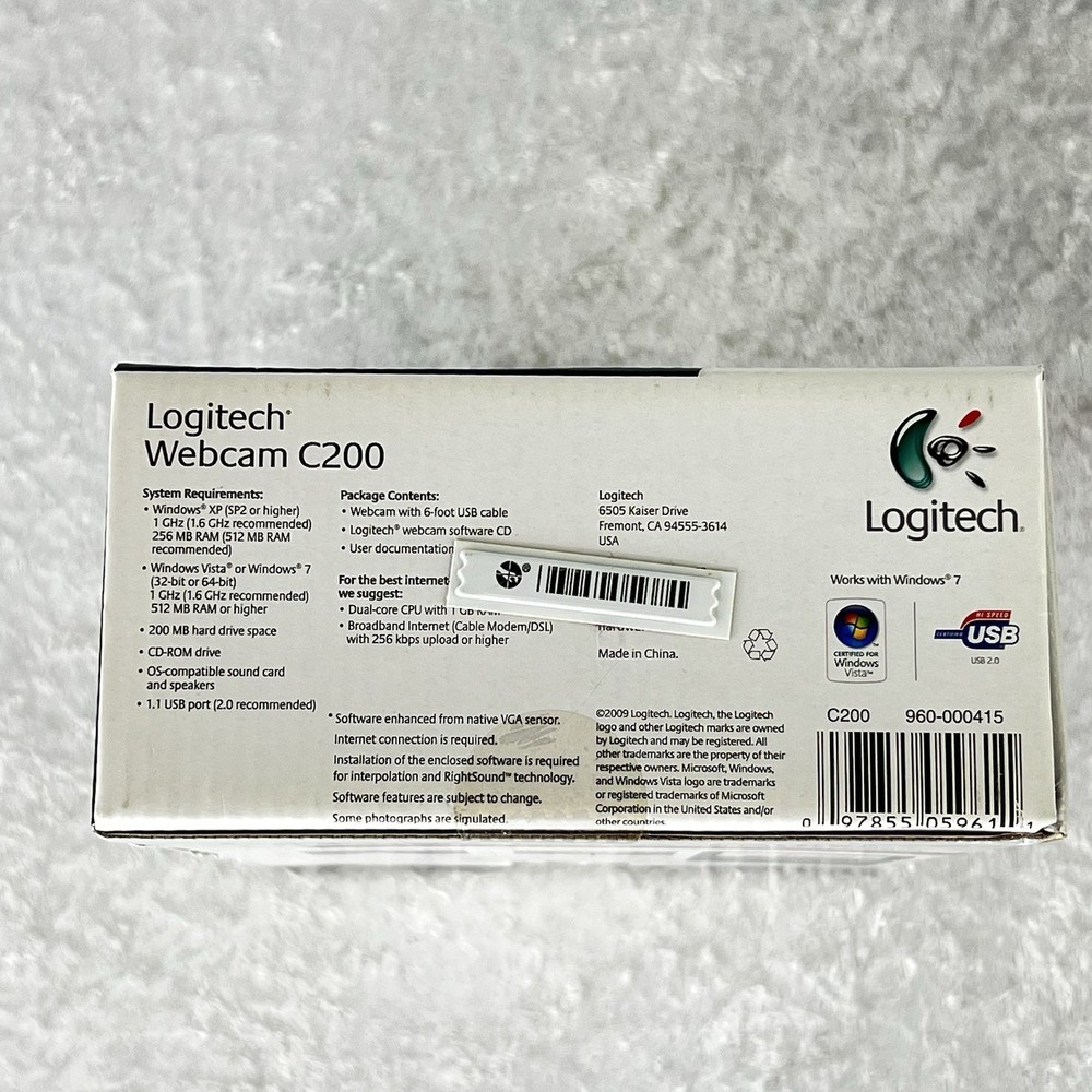 Logitech C200 Webcam - 960-000415 - New