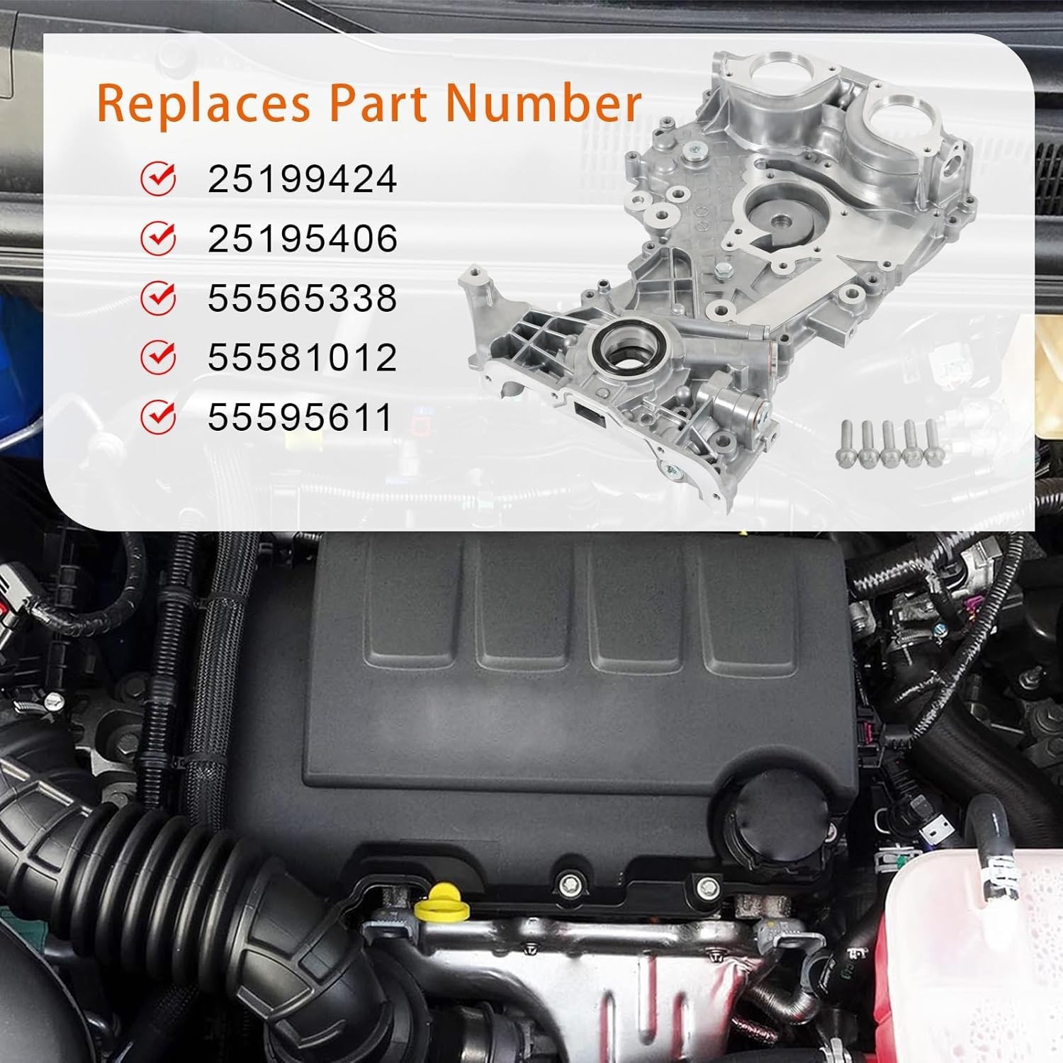 Timing Cover for 2011-2021 GM Cruze Sonic Trax Buick 1.4L 25199424 55562788 NEW