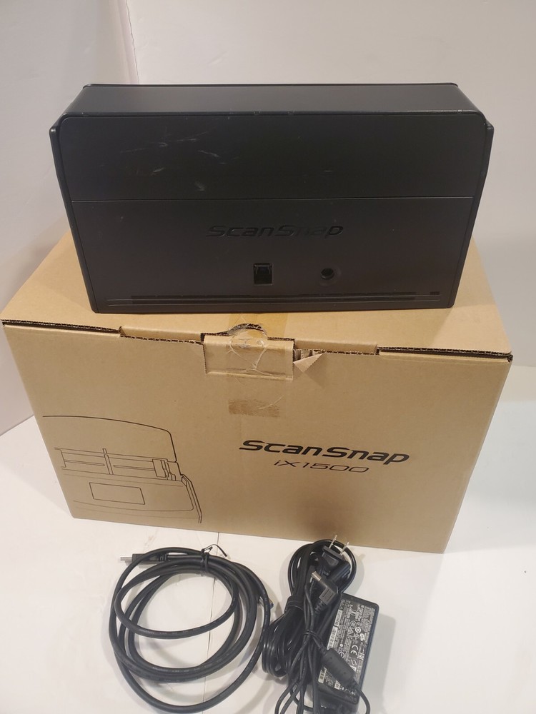 Fujitsu iX1500 (Black) scanner Full Package in Box