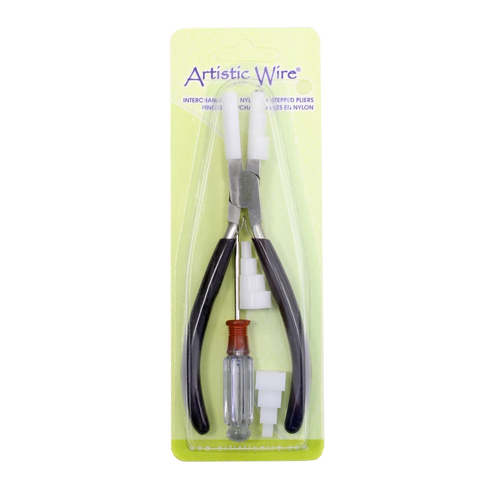 Artistic Wire® Interchangeable Nylon Tip Stepped Wire Shaping Pliers