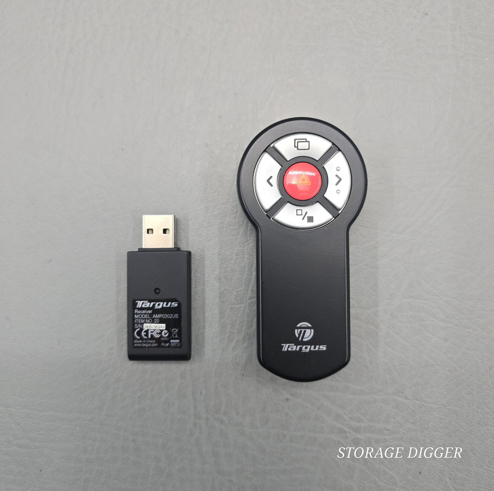 Targus AMP0302US Wireless Presenter Remote Control & Plug in USB Receiver Black