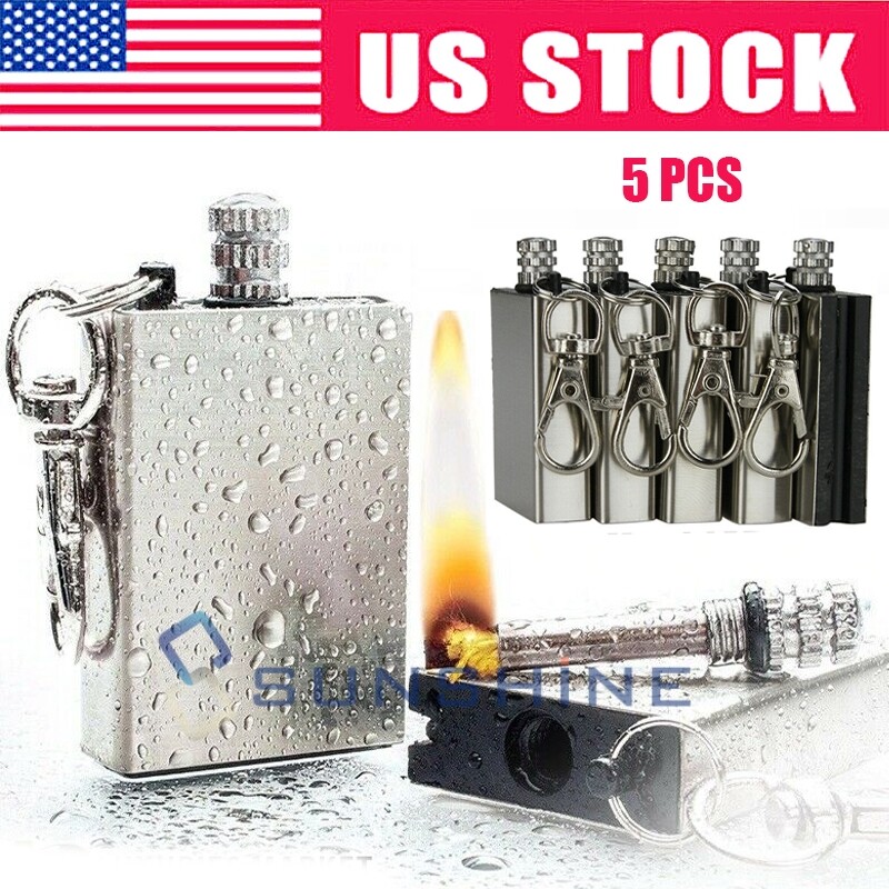 Waterproof Match Permanent Ring Lighter Striker Fire Starter Emergency Survival