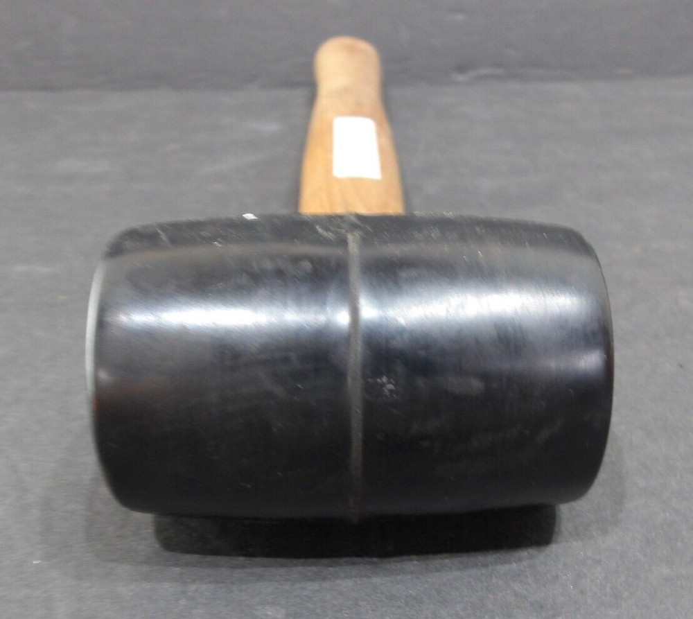 Strike Zone 8 oz Solid Rubber Mallet Solid Wood Handle 12" Long x 2" Dia. Head