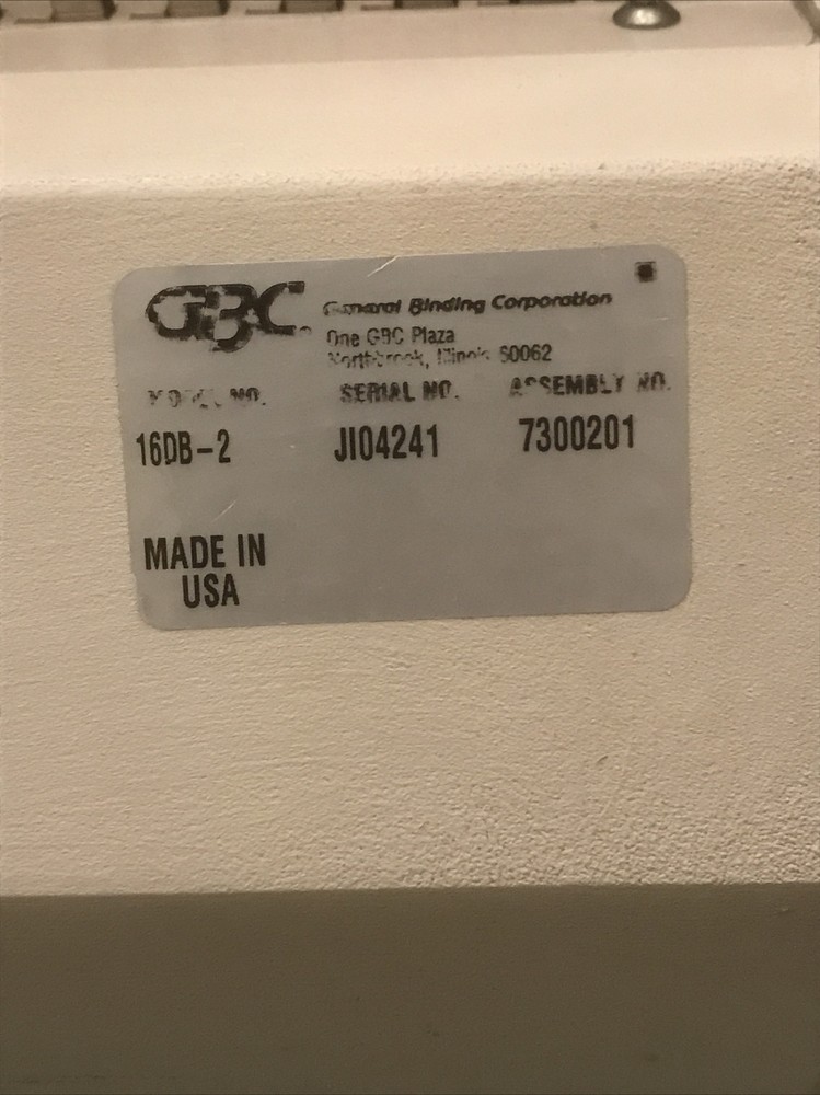 GBC 160B-2 BINDER MACHINE