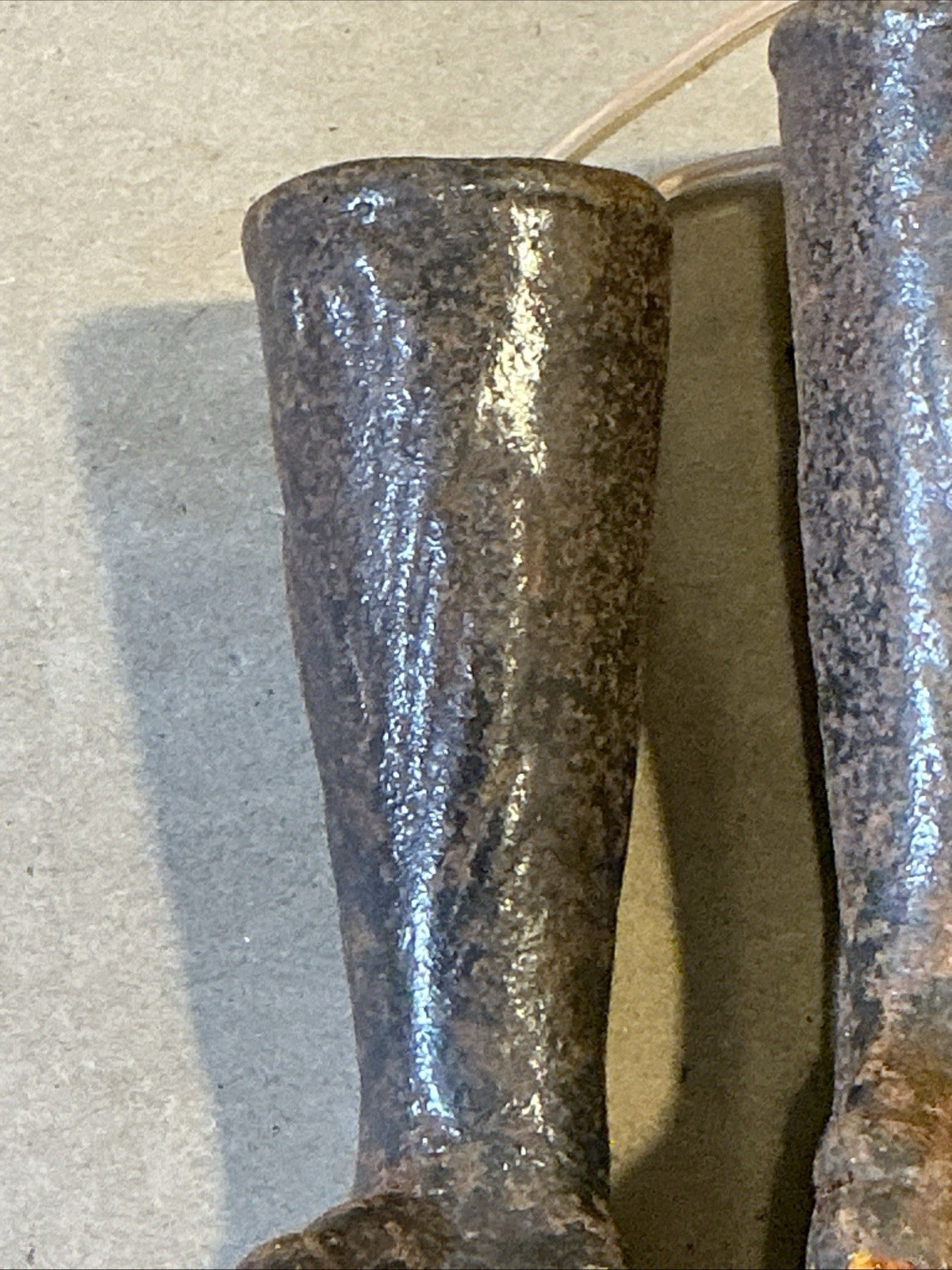 Set Of 4 Antique Cast Iron Glass Ball Table Feet Claw Feet As Is INV-AD60