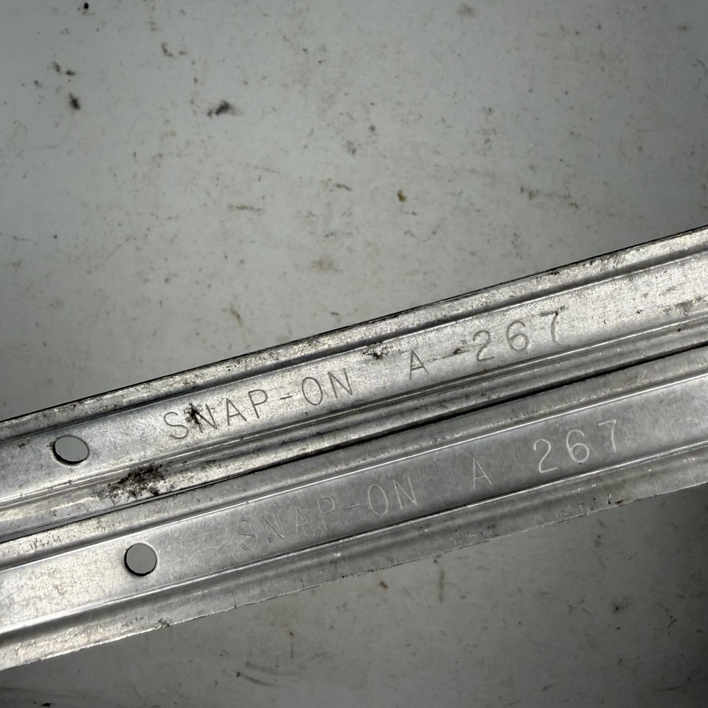 Snap-on 1/2" Drive Socket Rail Organizer A267 Metal 2pc Set USA