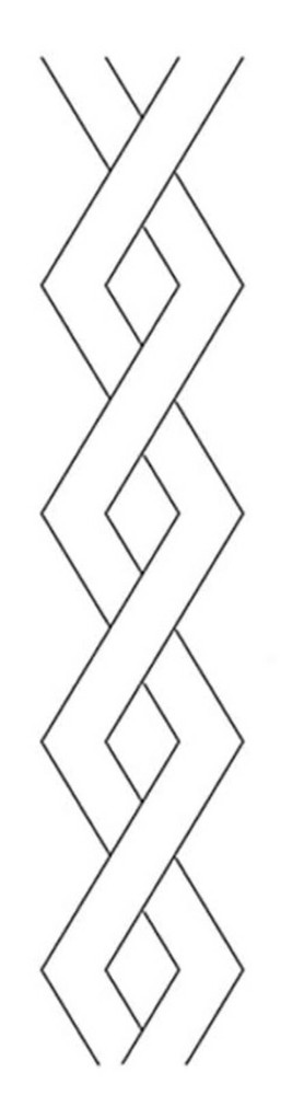 Quilting Stencil Diamond Lattice Quilt Pattern 2" Zigzag Border Design Templates