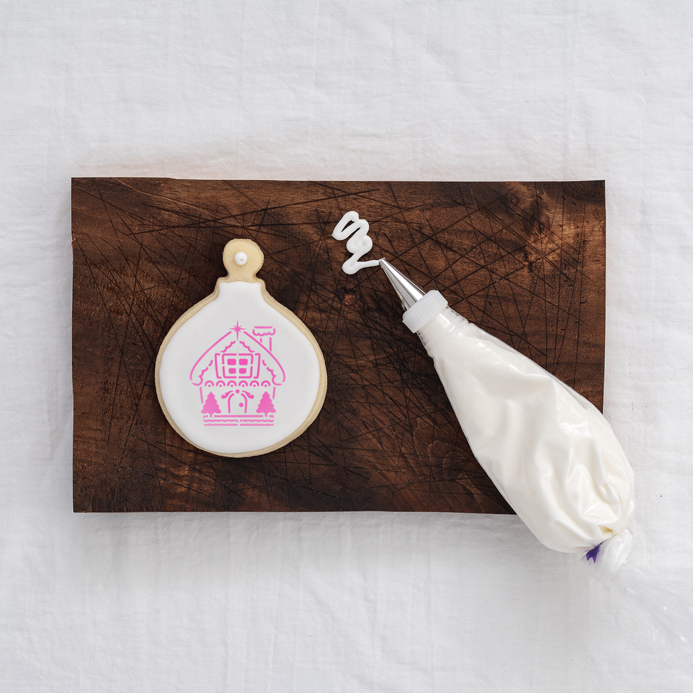 Gingerbread House Cookie Stencil - Durable & Reusable Mylar Stencils