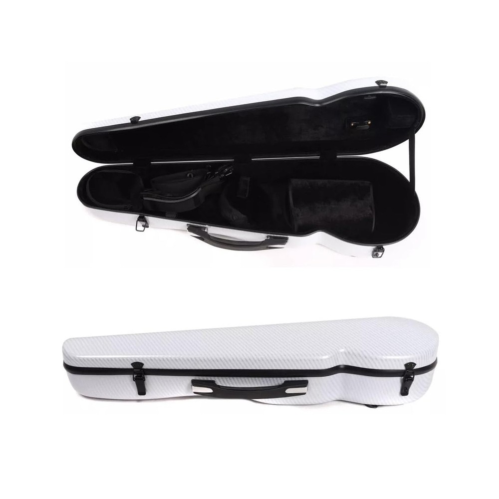 4/4 Violin Case hard shell Fiberglass Triangular Shape with Soft thick paddin...