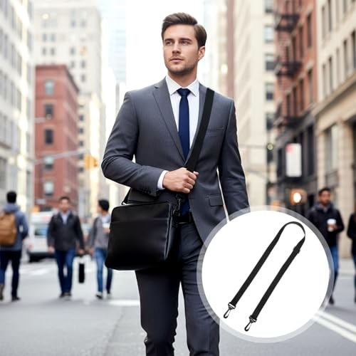 Larrel 2PCS Black Adjustable Straps with Clips, Replacement Shoulder Strap,