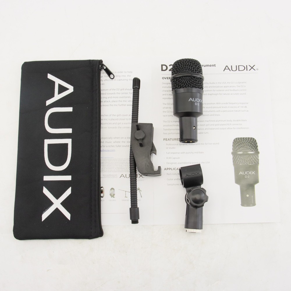Audix D2 Hypercardioid Dynamic Instrument Microphone US NEW