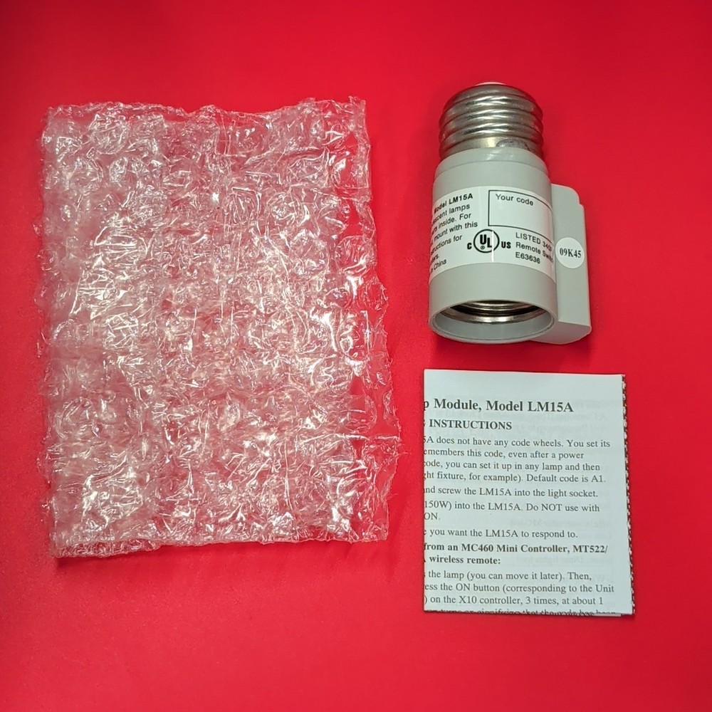 X-10 LM15A Remote Controlled Lamp Module Screw-In Socket Rocket New