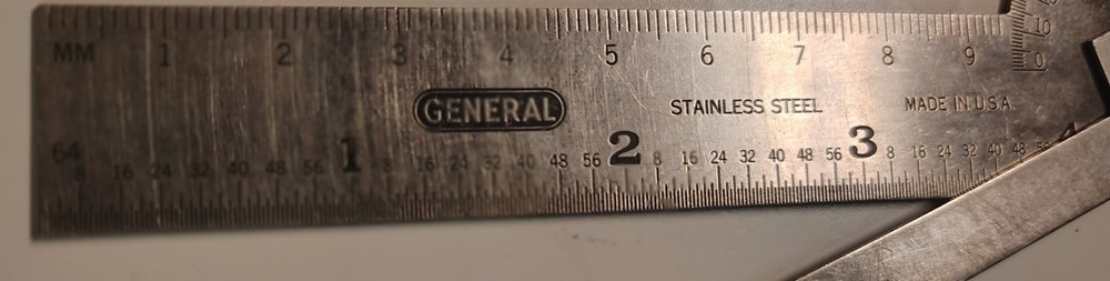 🗽GENERAL HARDWARE No. 16 Rule PROTRACTOR DRILL POINT GAGE