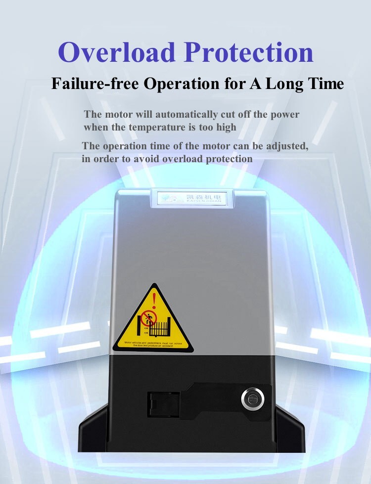 4400lbs Automatic Sliding Gate Opener Rack Driven with 2 Remotes & Complete Kit