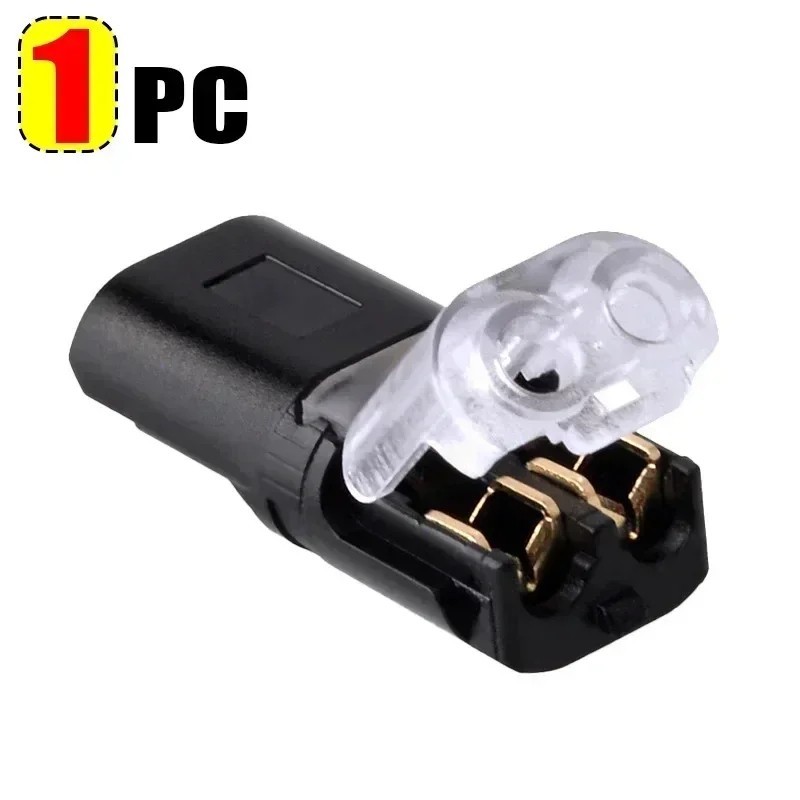 50 pcs Double-Wire Plug-in Connector, Cable Clamp with Locking Buckle, AWG 18-22