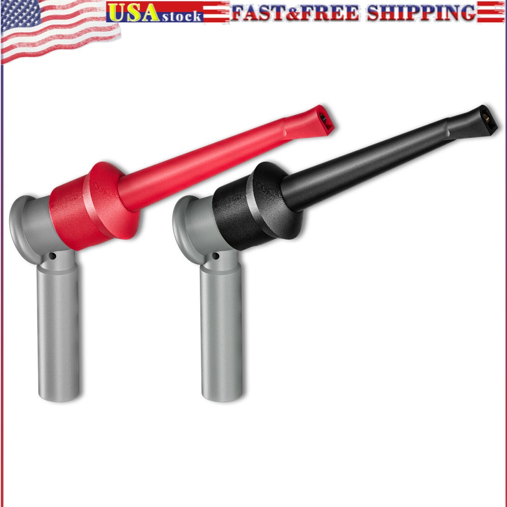 2PCS SMD IC Test Hook Clips Grabber 2mm/4mm Female Socket for Electrical Testing