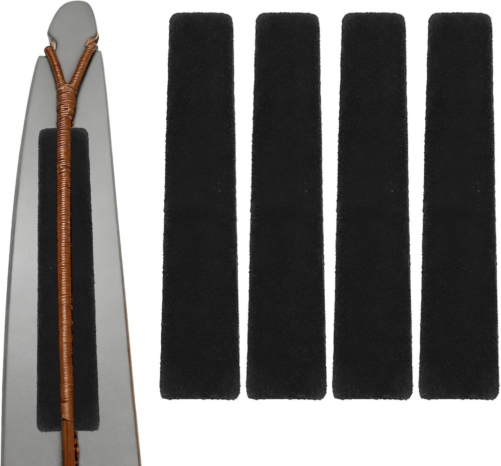 4pcs Archery Bow String Silencers, Premium Limb Silencing Bowstring black