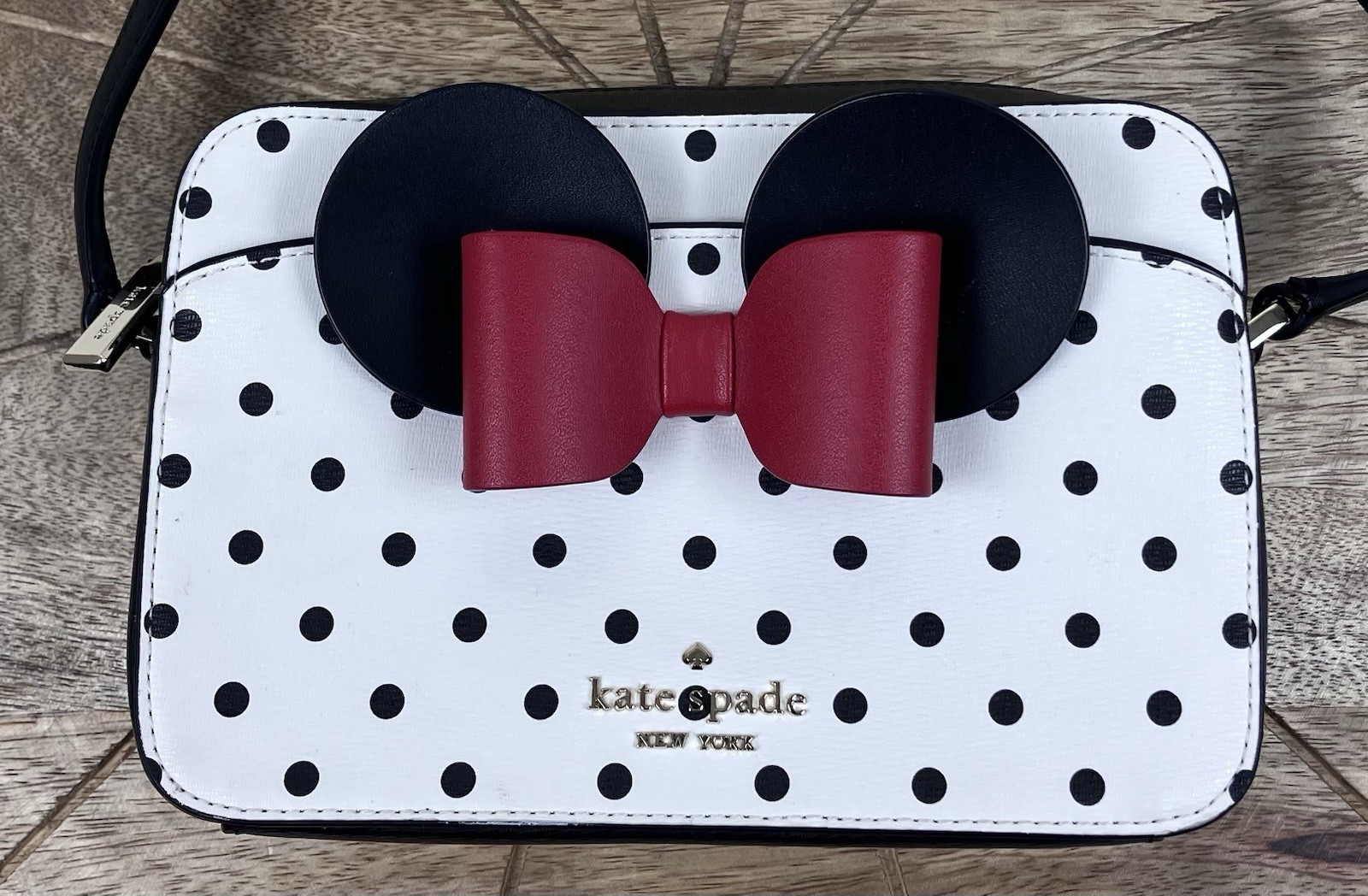 Kate Spade x Disney Minnie Mouse Polka Dot Crossbody Bag Purse Bow