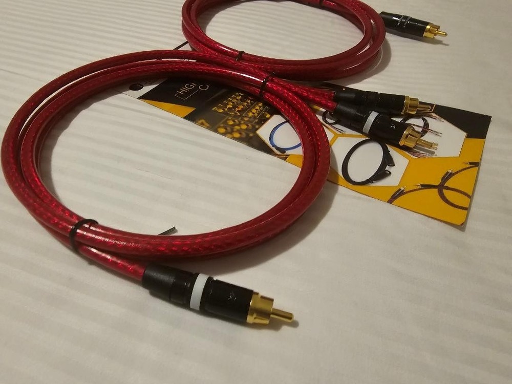 Liberty Cable Red digital dual shield translucent RCA to RCA Cable