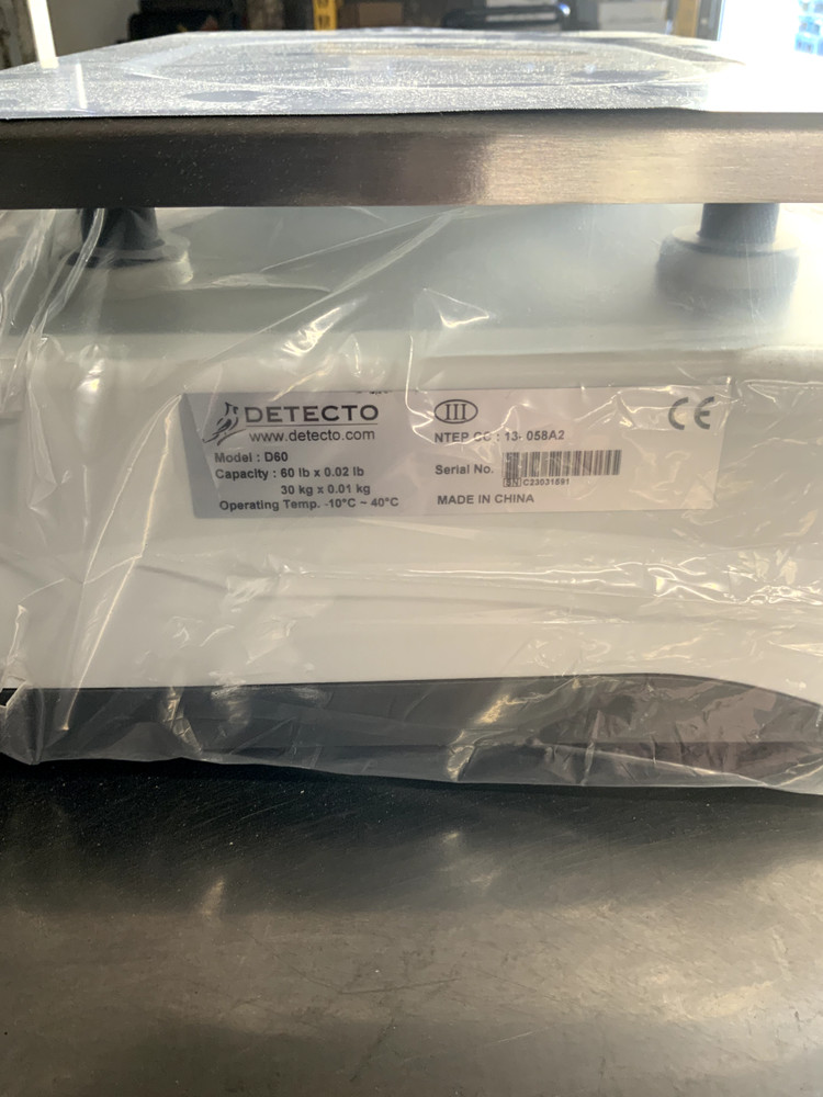 Detecto D60 60lb Electronic Price Computing Scale for Grocery