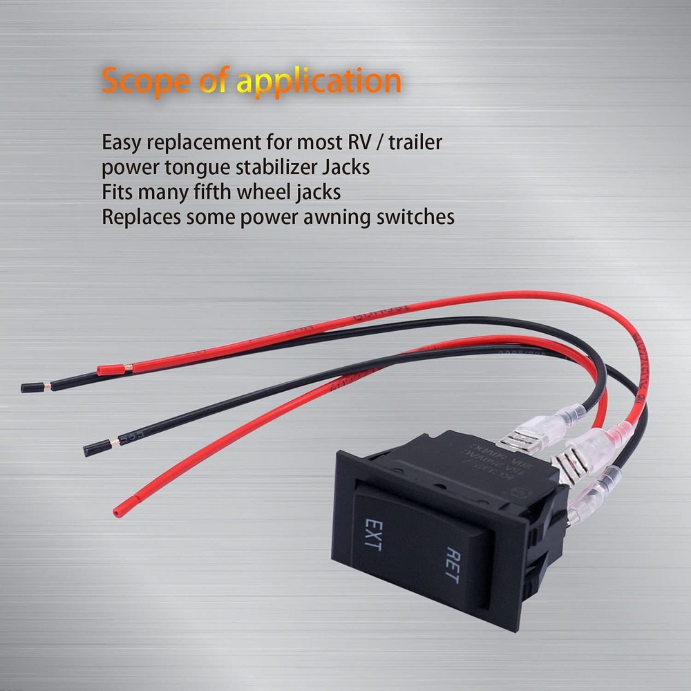 12V Reverse Polarity Switch Momentary Power Jack Rocker Switch DC Motor Control