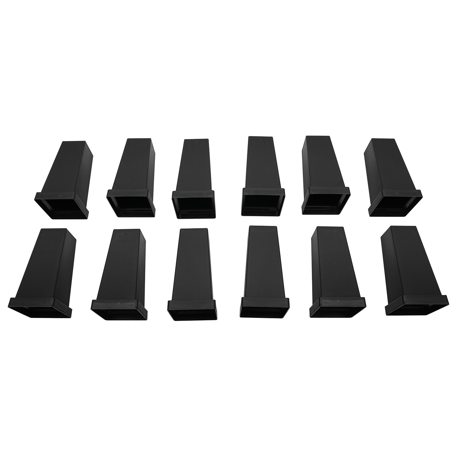 12 Pcs Black Plastic Flower Buckets, Flower Display Buckets, Wedding Flower Disp