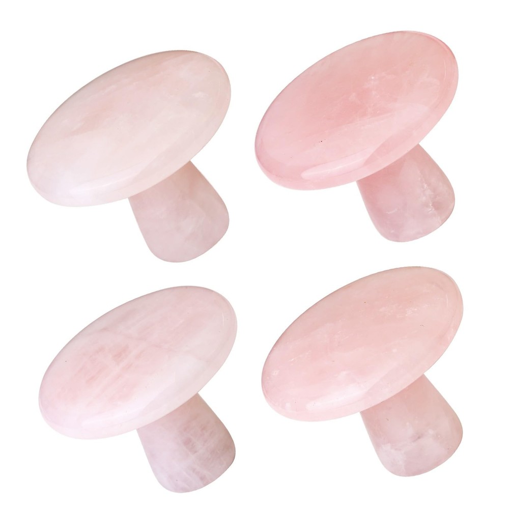 2PCS Natural Crystal Cabinet Knobs with Screws Round Stone Drawer Pull Handle...