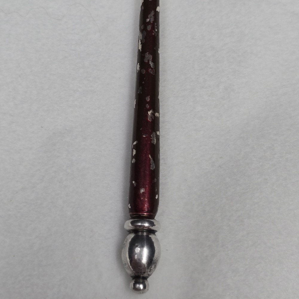 Antique Polychrome Russian Silver Small Spoon