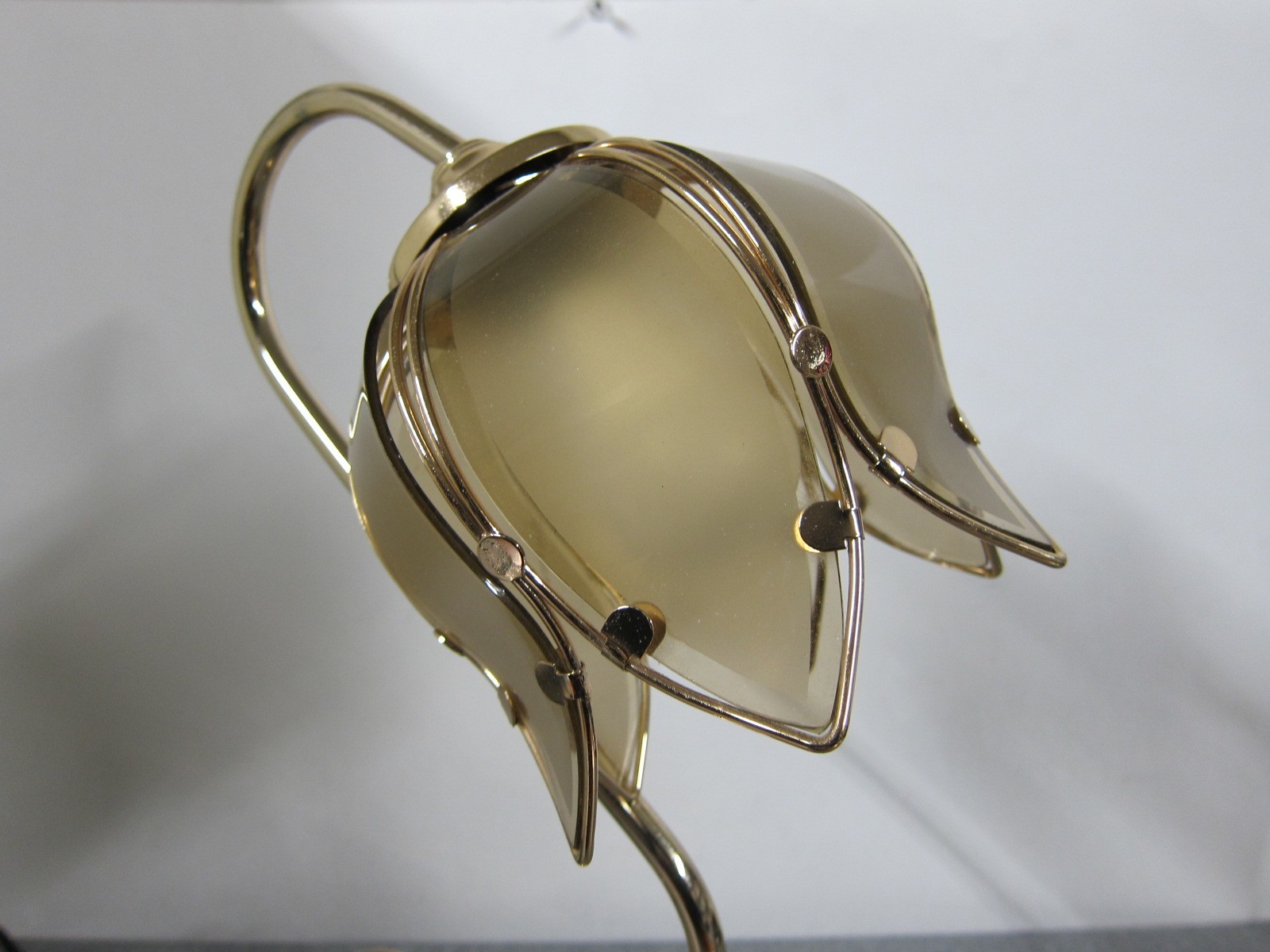 Lotus Tulip Flower Rose Gold Brass 3-Way Touch Lamp