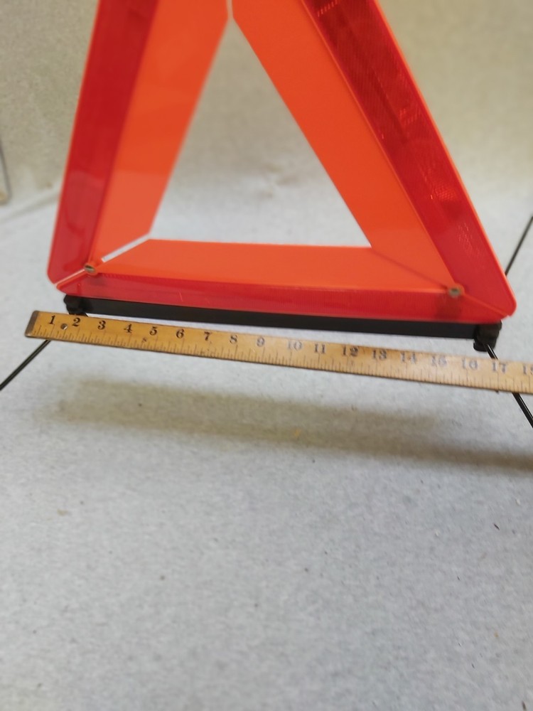 Foldable Warning Triangle, By HALFORDS. In case. 17" Wide