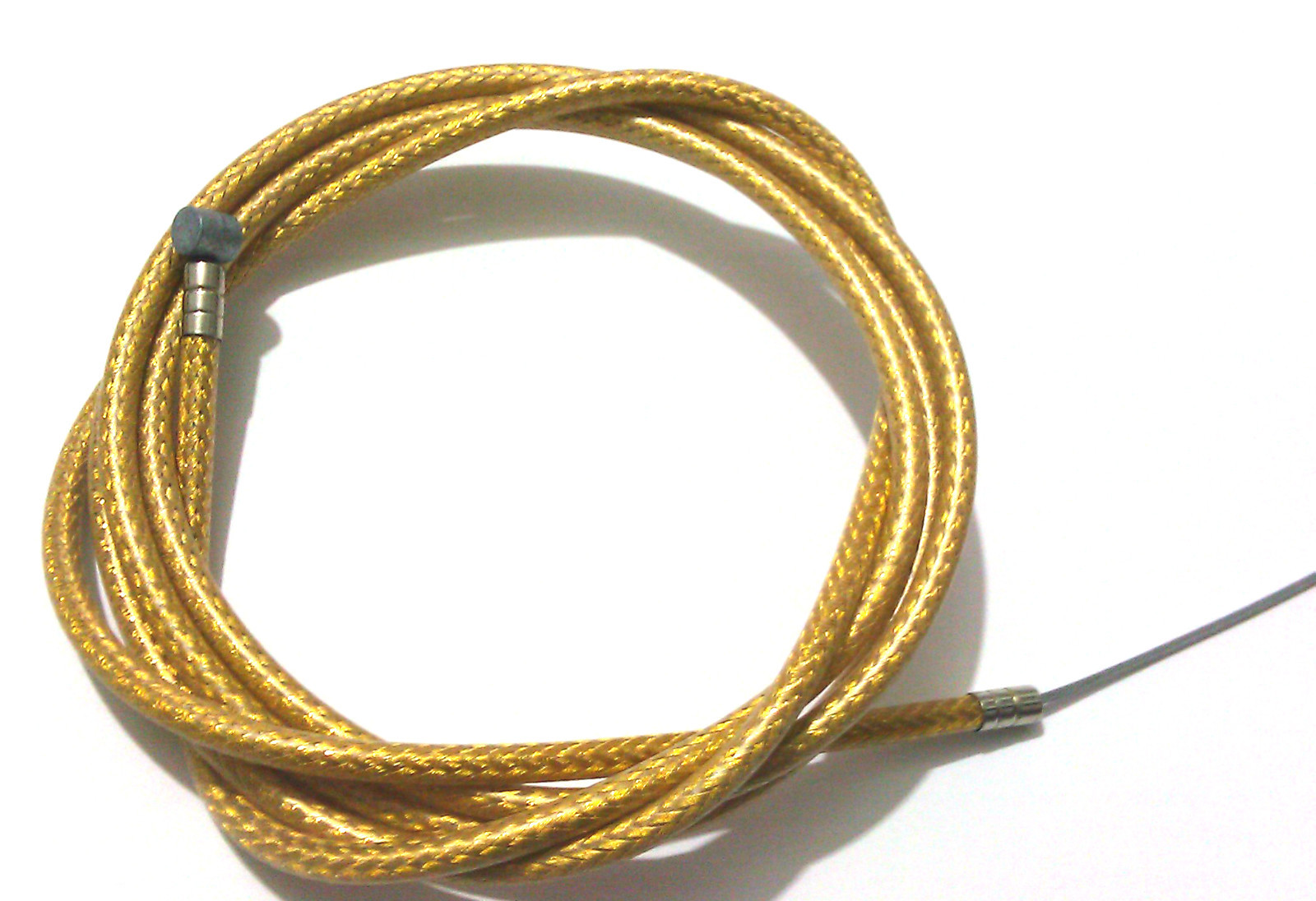 NEW 1 BICYCLE BIKE Brake Cable 68" + 1 Double Sheath Housing 60" Braided Golden