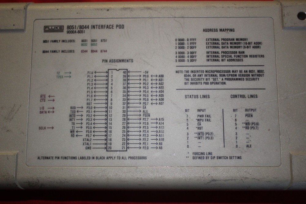 Fluke 9000A-8051/8044 - Interface Pod - 9010 / 9100 Micro System Trouble Shooter