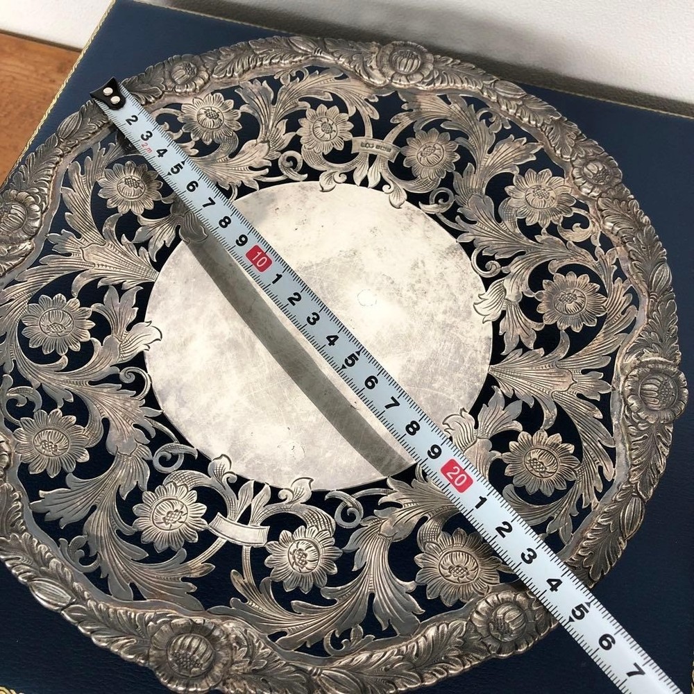 Mappin & Webb Solid Silver Pierced & Carved Comport Dish