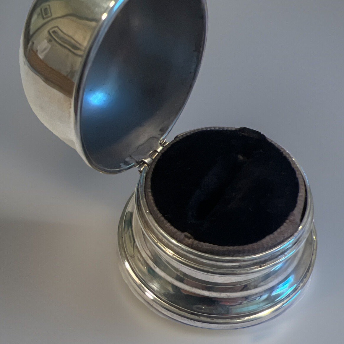 Vintage Sterling Silver Birks Engagement Ring Box With BIRKS Logo